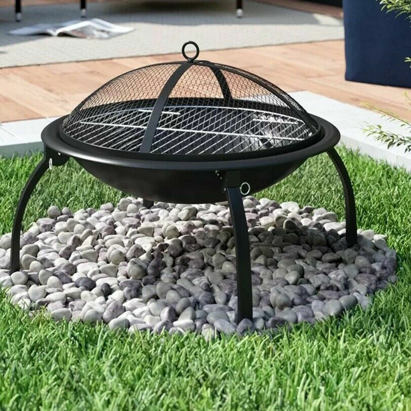 OUTDOOR FIRE PIT GARDEN FIRE PIT CAMPING PATIO HEATER LARGE LOG BURNER BBQ