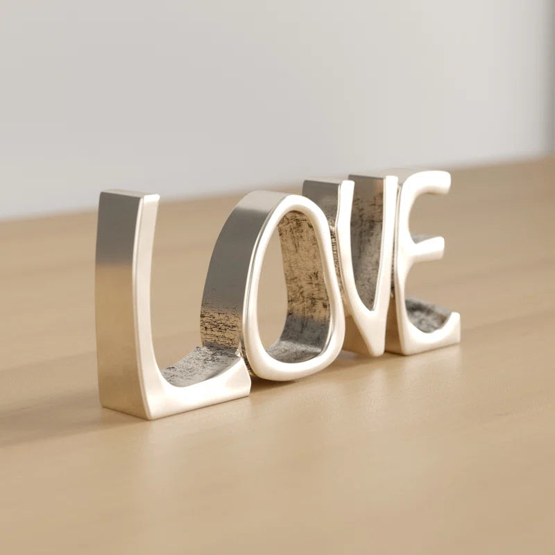 Recycled Metal Love Sign