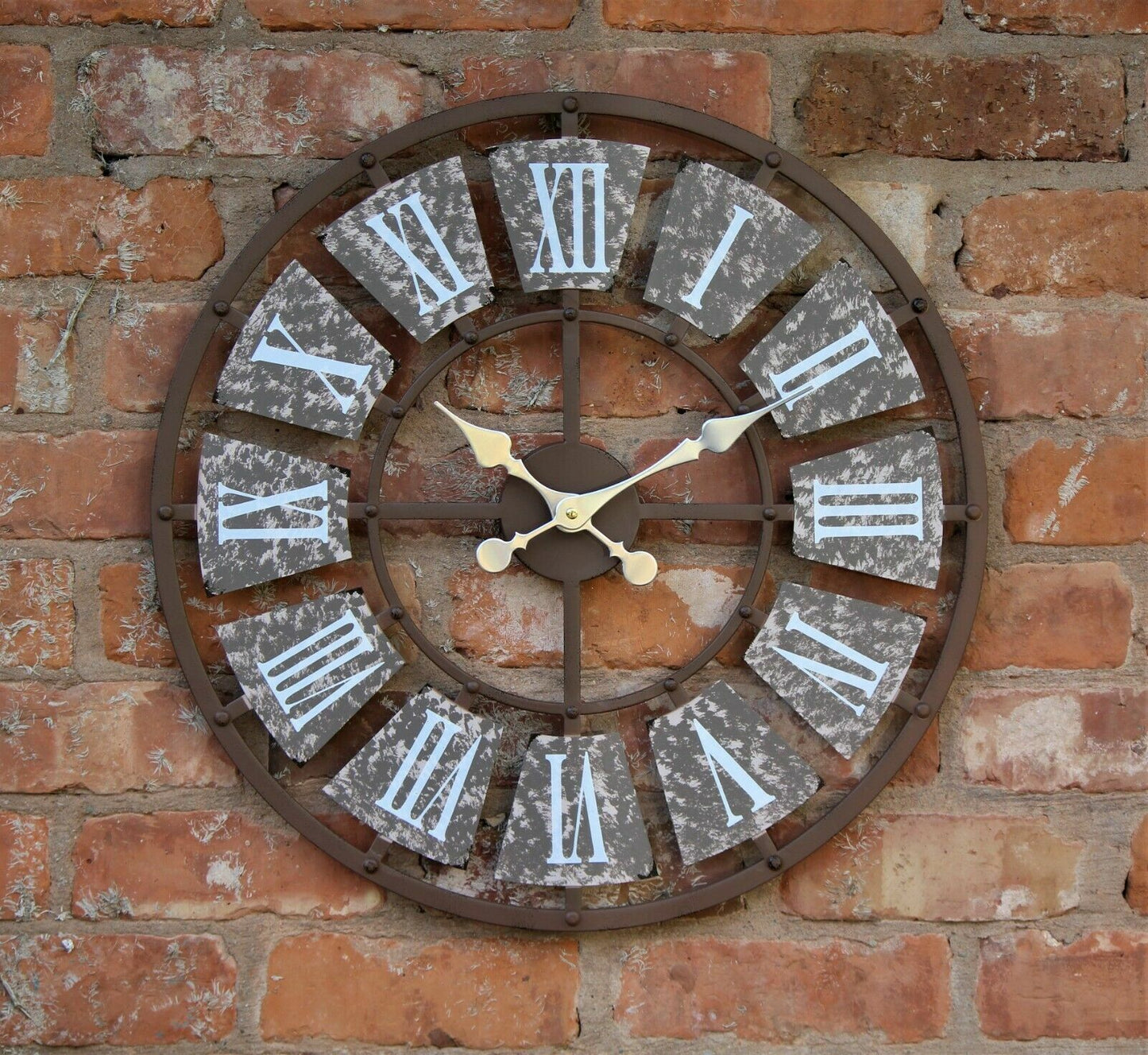 Garden Ornament Wall Clock Open Face Station Church Tower Clock Indoor Outdoor