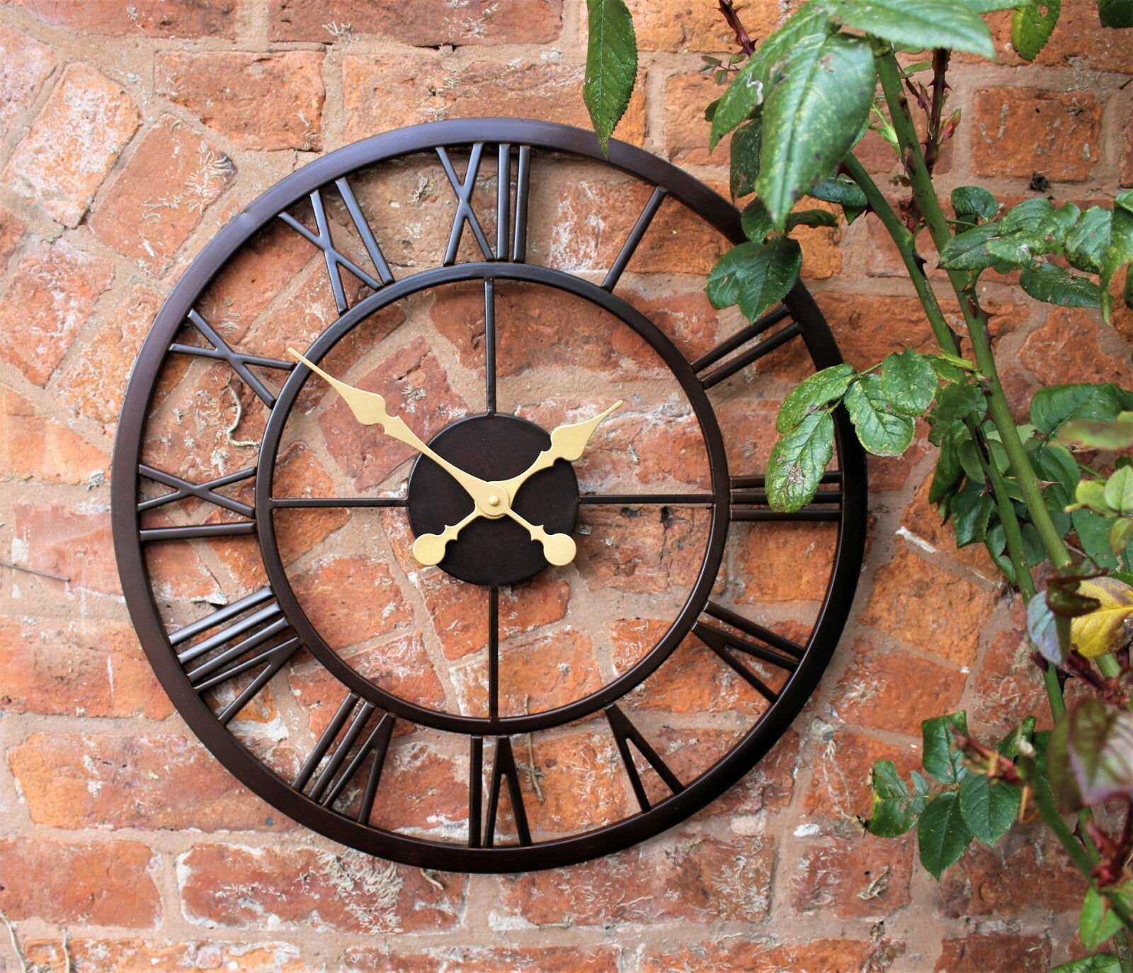 Garden Ornament Wall Clock Open Face Station Church Tower Clock Indoor Outdoor