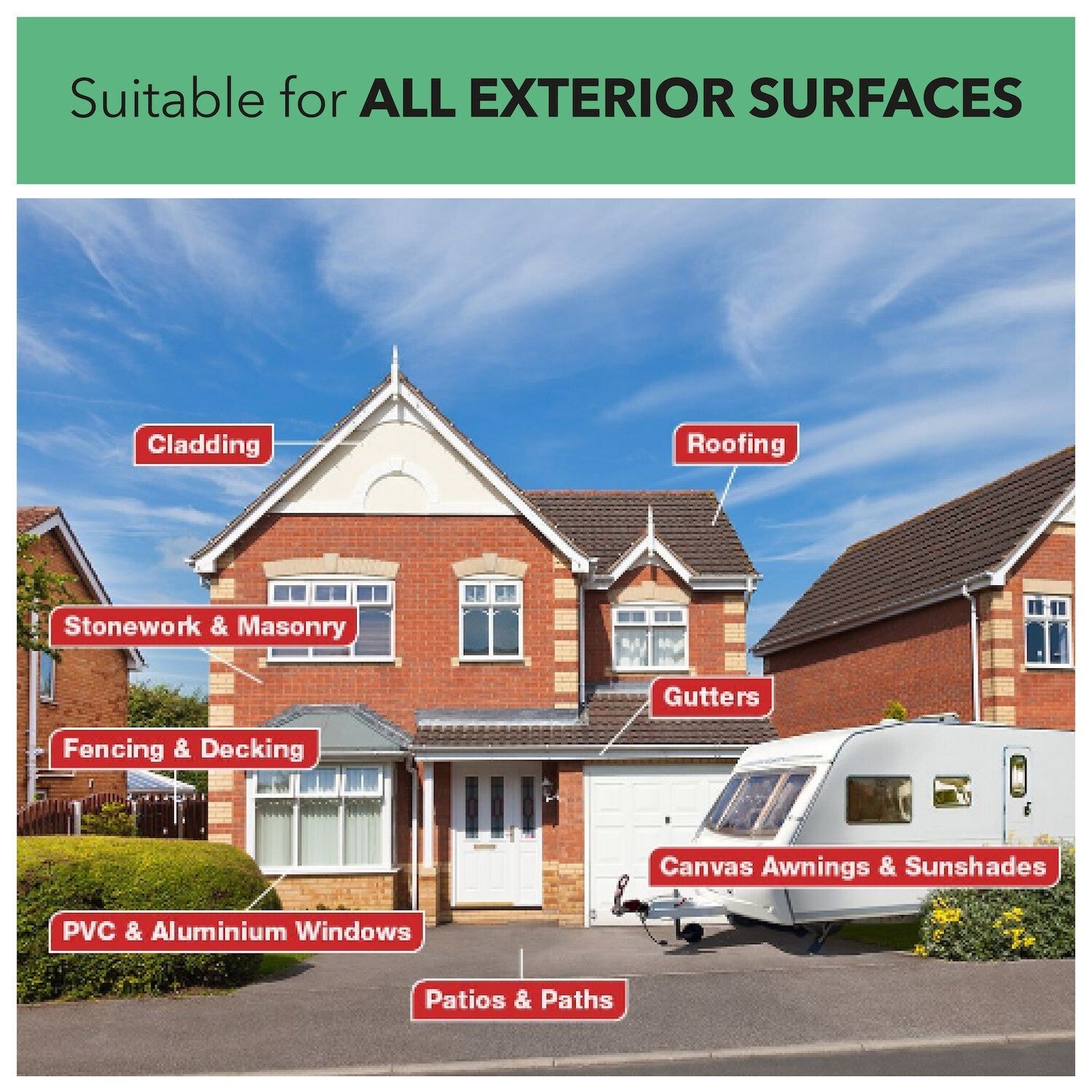 Spray and Leave 5L One Chem Ready to Use Kills Algae Mould Long Hose Trigger