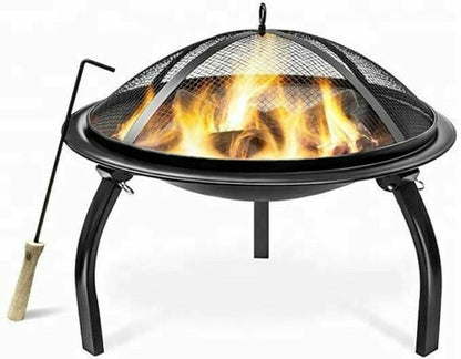 OUTDOOR FIRE PIT GARDEN FIRE PIT CAMPING PATIO HEATER LARGE LOG BURNER BBQ