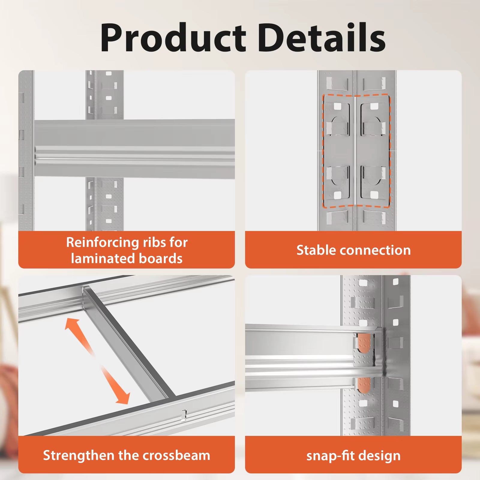 Shelving Unit for Garage Shed Storage, 5 Tier Shelf Unit, Boltless Racking Adjustable Shelf Rack Unit Free Standing Work