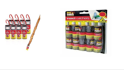 PACK of FLY TRAP CATCHER INSECT KILLER CLEAR DOUBLE SIDED STRIP