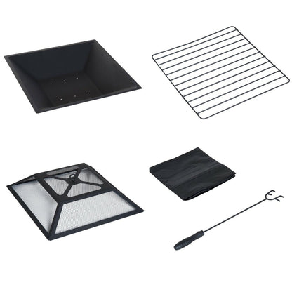 OUTDOOR FIRE PIT GARDEN FIRE PIT CAMPING PATIO HEATER LARGE LOG BURNER BBQ