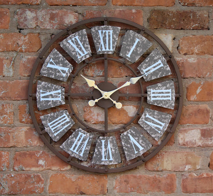 Garden Ornament Wall Clock Open Face Station Church Tower Clock Indoor Outdoor