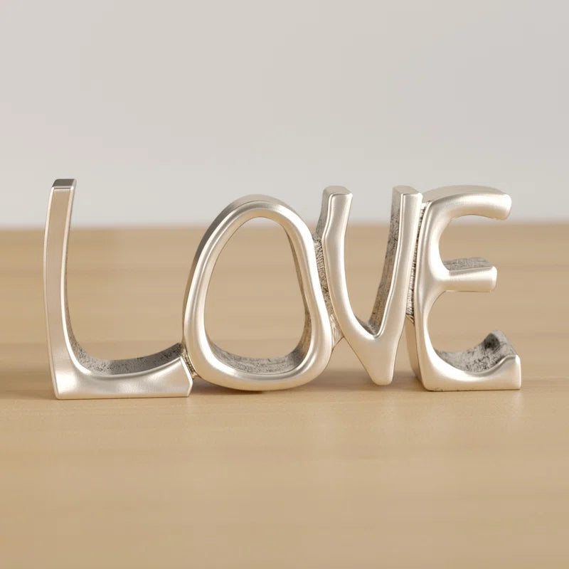 Recycled Metal Love Sign